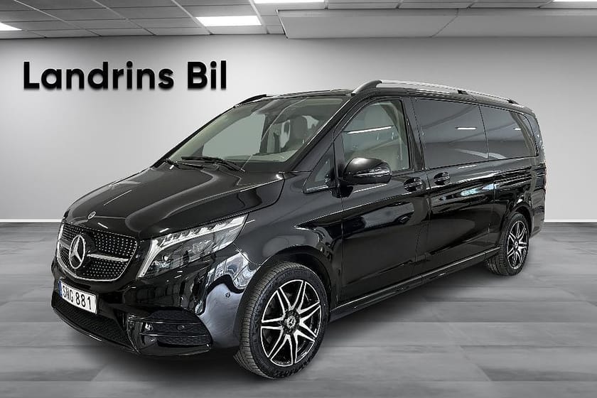 Bild 1 av Mercedes-Benz V 300d 4MATIC 3.2t 300 Extra Lång 7-Sits AMG-Line / LYXSÄTEN