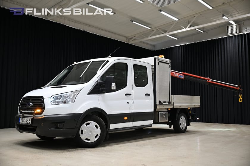 Bild 4 av Ford Transit 350 Chassi Dubbelhytt 170HK Dubbelhytt|Flak|Kranbil|Halvskåp|Inredd|SeUtr