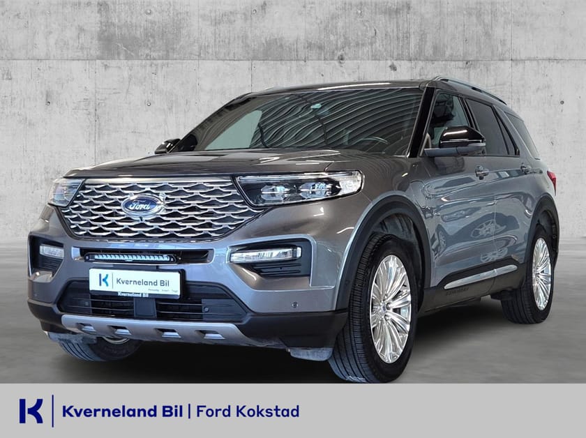 Bilde 1 av Ford Explorer Plug-In Hybrid 3.0 V6 PHEV Platinium Krok Pano 7 seter Navigasjon DAB