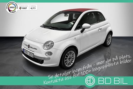 Fiat 500C Fiat 1.2 LOUNGE TAKLUCKA NYSERVAD
