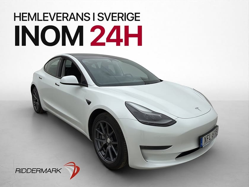 Bild 1 av Tesla Model 3 Long Range AWD 440hk Värmare Pano Kamera