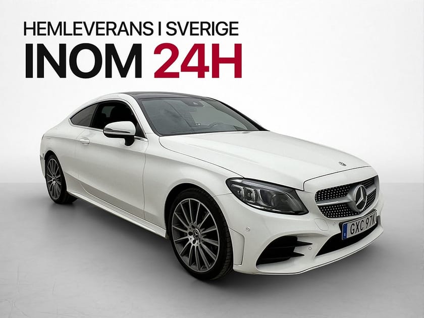 Bild 1 av Mercedes-Benz C 200 Coupé C200 AMG Pano Burmester Värm Kamera 184h