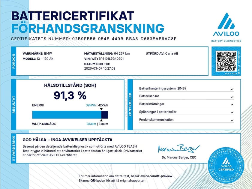 Bild 3 av BMW i3s 120 Ah Charged Navi 20" Värmepump Snabbladdning