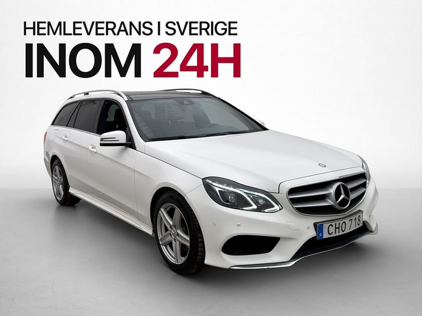Bild 1 av Mercedes-Benz E 250 T BlueTEC 4MATIC 4M AMG Pano D-Värm Sensorer Halvskinn