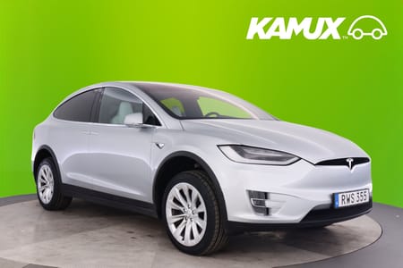 Tesla Model X 75D AWD 6-Sits Uppgrad AP GRILL PÅ KÖPET! Batteritestad Drag Kolfiber Luftfjäd