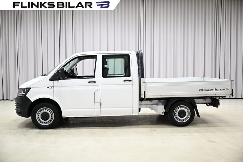 Bild 1 av Volkswagen Transporter Chassi Dubbelhytt 2.0 TDI 102HK Dubbelhytt|Flak|Drag|Värmare|Leasebar