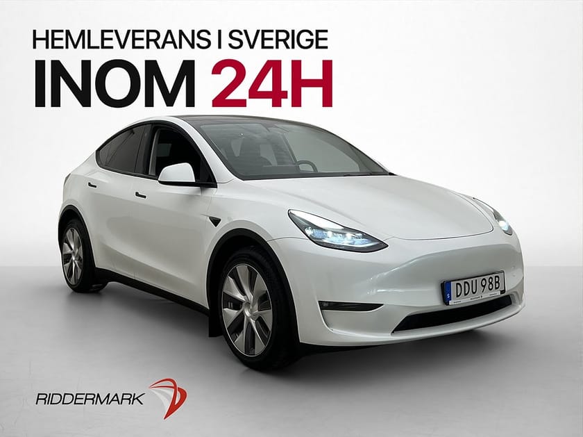 Bild 1 av Tesla Model Y Long Range AWD Drag Pano Skinn Svensksåld MOMS