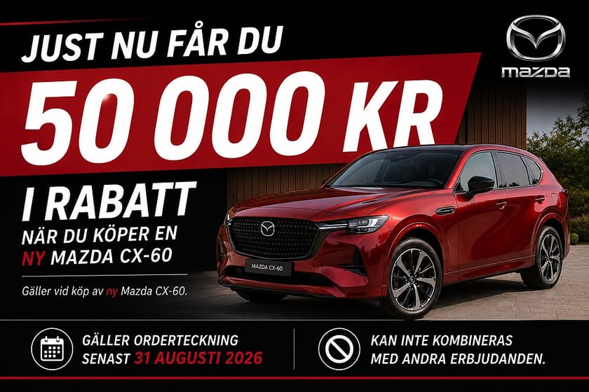Bild 2 av Mazda CX-60 PHEV 2.5 e-SKYACTIV 327hk, AWD, Homura Plus BLOP