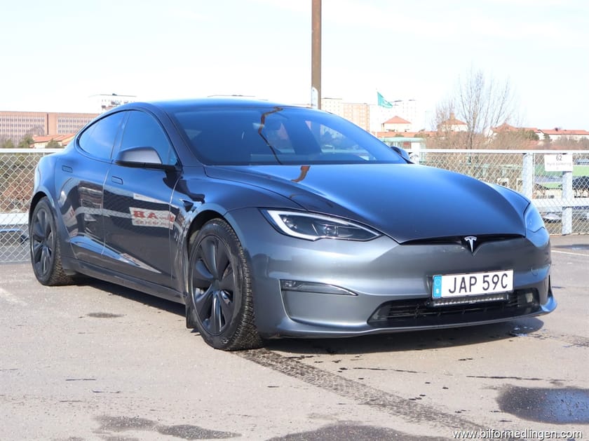 Bild 2 av Tesla Model S Plaid AWD 1020hk 1 ägare Moms S/V-hjul