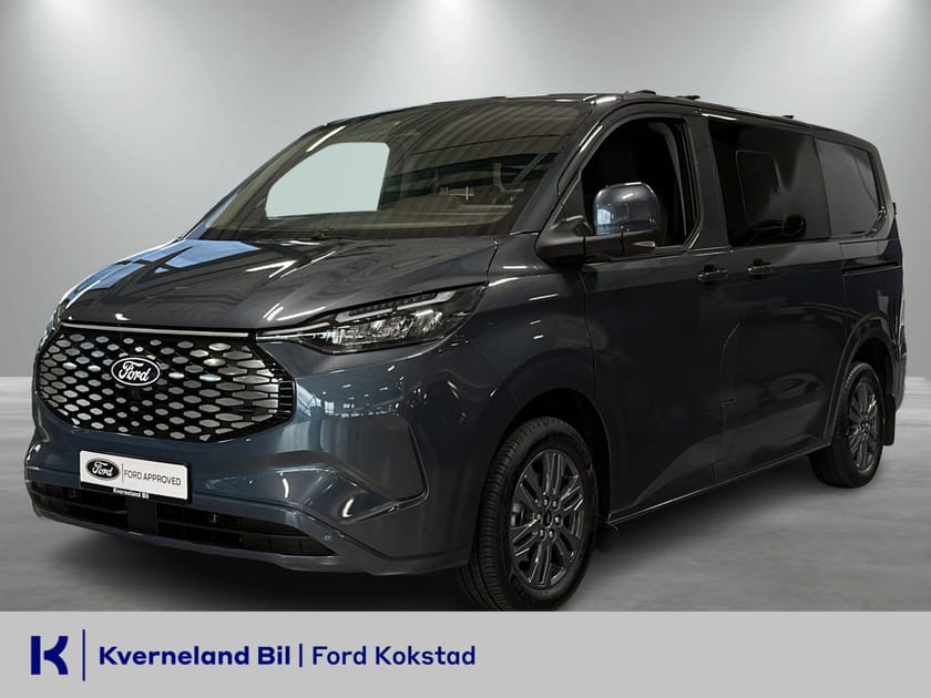 Bilde 1 av Ford E-Transit Custom 320 Crew Van 6-seter 64kWt 218hk 360 ACC BLIS ++