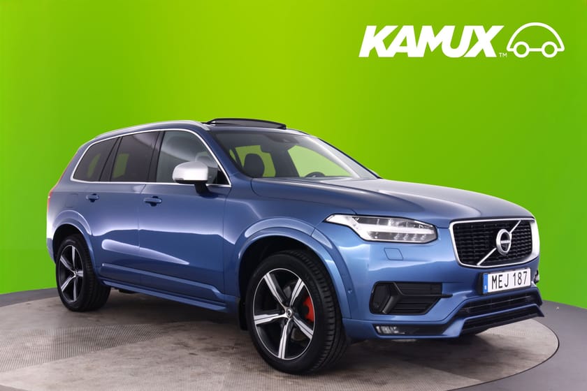 Bild 1 av Volvo XC90 D5 AWD 225hk R-Design 7-Sits 360 Luftfjäd B&W Pano HuD Drag Värmare