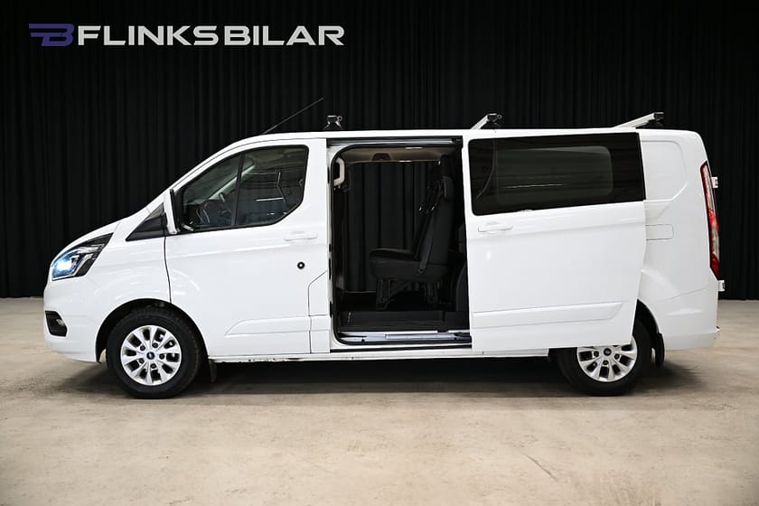 Bild 2 av Ford Transit Custom 340 Crew Van 170HK Automat|Dubbelhytt|LED|Kambytt|Leasbar