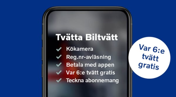 Tvätta bilen med mobilen