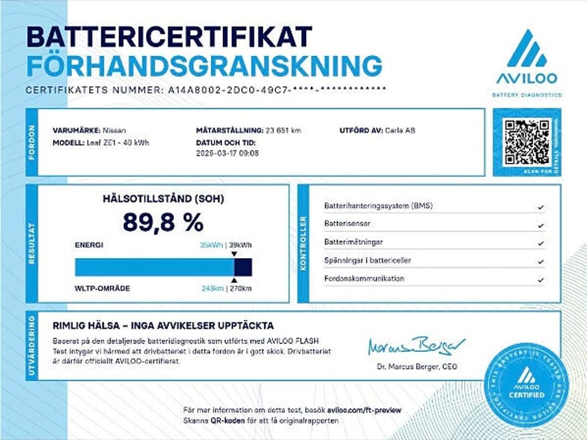 Bild 3 av Nissan Leaf 40 kWh Acenta Snabbladdning BLIS Navi