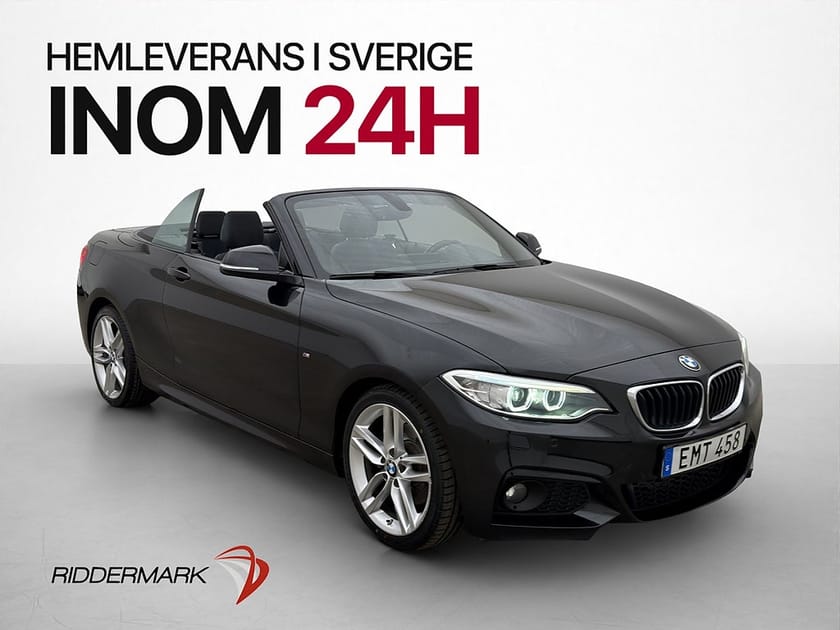 Bild 1 av BMW 220i Convertible 220 Cab 184hk M-Sport Navi Hifi P-Sensorer