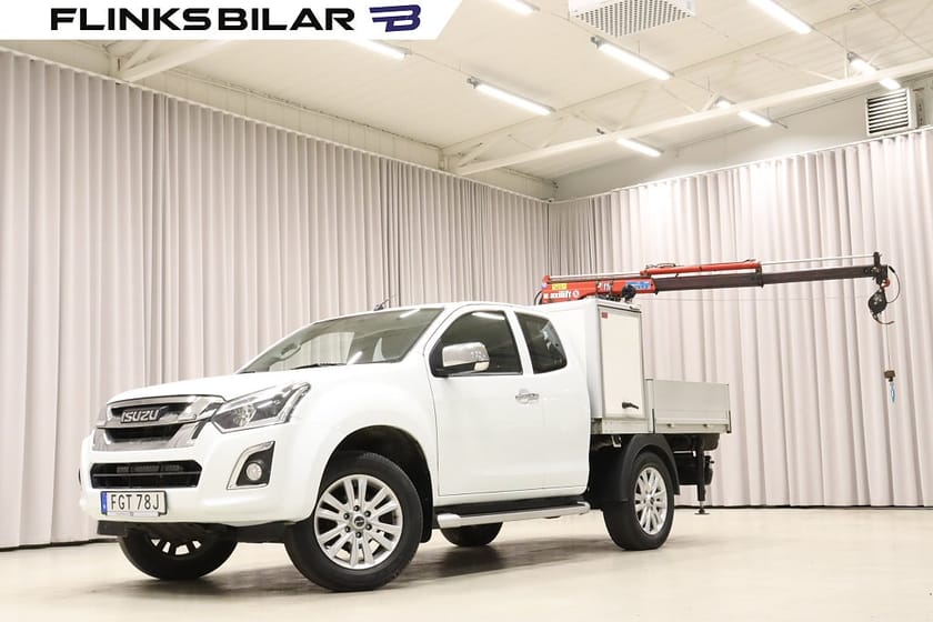 Bild 1 av Isuzu D-Max Space Cab 163HK Automat|Kranbil|Halvskåp|EnÄgare|Momsbil