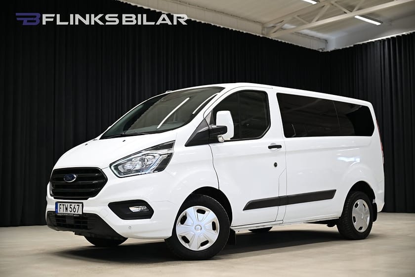 Bild 1 av Ford Transit Custom 320 Kombi 130HK Automat|9-Sits|NyKamrem|Leasbar