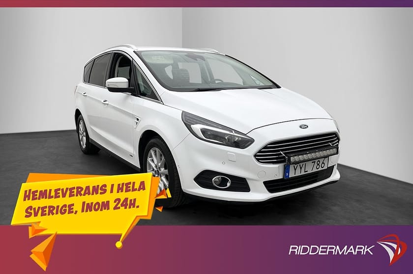 Bild 1 av Ford S-Max AWD 180hk Business 7-Sits Värm Kamera Elstol Drag