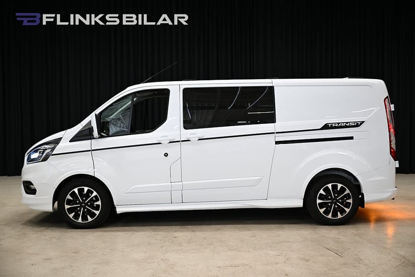 Bild 5 av Ford Transit Custom 320 170HK Automat|Dubbelhytt|Sport|Inredd|Moms|SeUtr