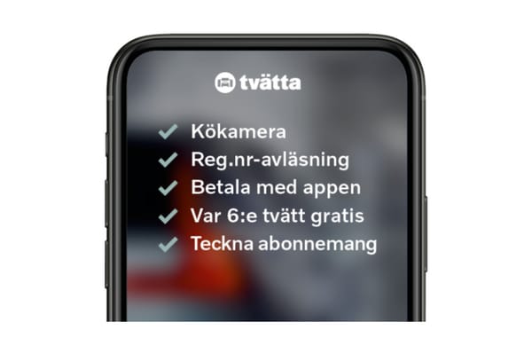 Tvätta bilen med mobilen