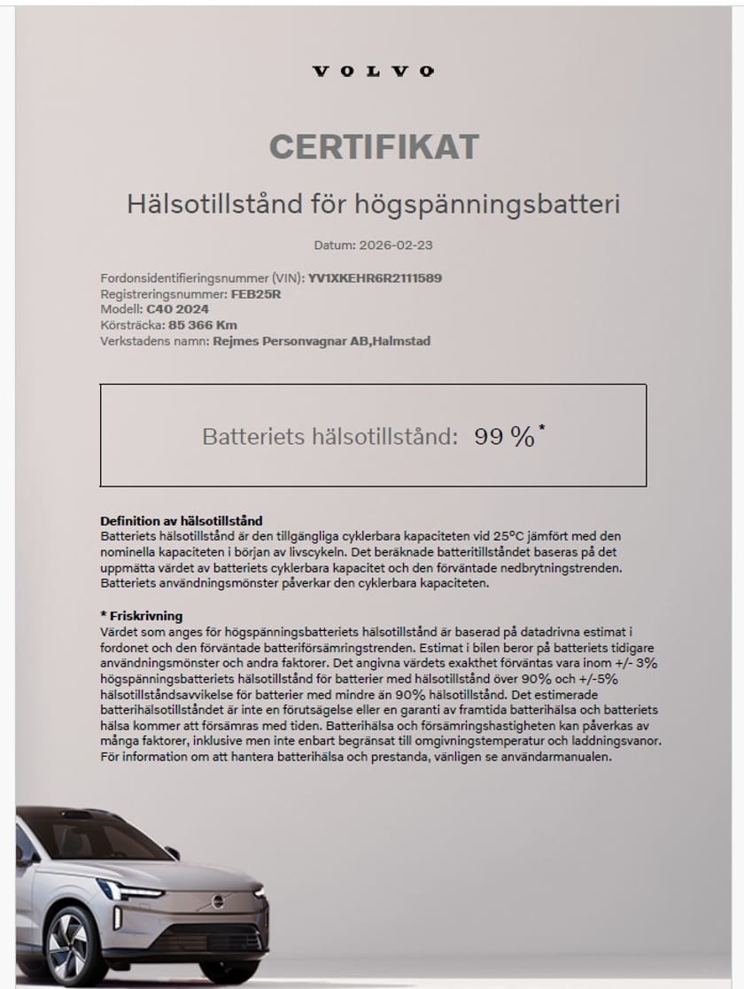 Bild 3 av Volvo C40 Recharge Single Motor Extended Range Ultimate | Drag | 20" | H/K | PIXEL |