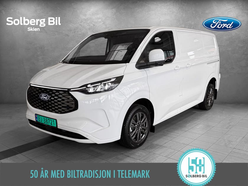 Bilde 1 av Ford E-Transit Custom 320 Limited, 360 kamera, alarm, h. feste, 2 x skyvedør
