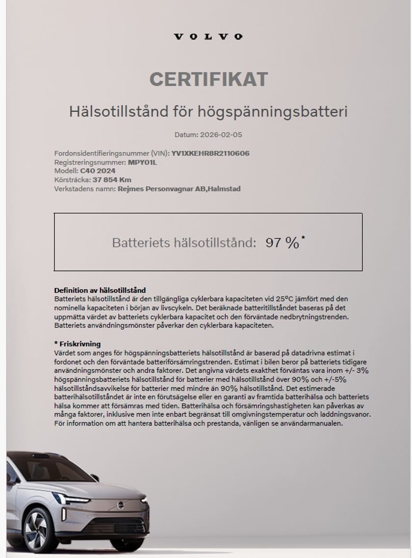 Bild 2 av Volvo C40 Recharge Single Motor Extended Range Core SE