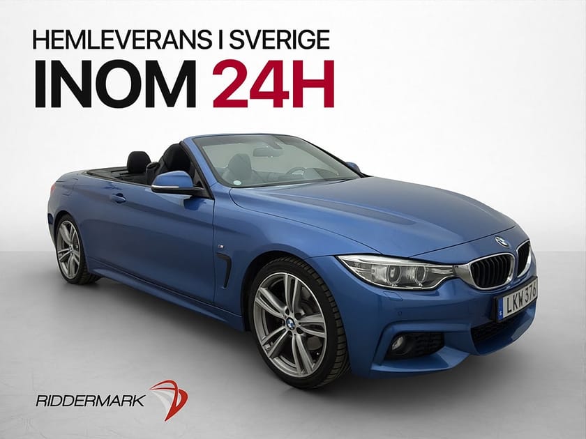 Bild 1 av BMW 428i Convertible 428 Cab M Sport Hardtop HiFi P-Sensorer Skinn Elstolar