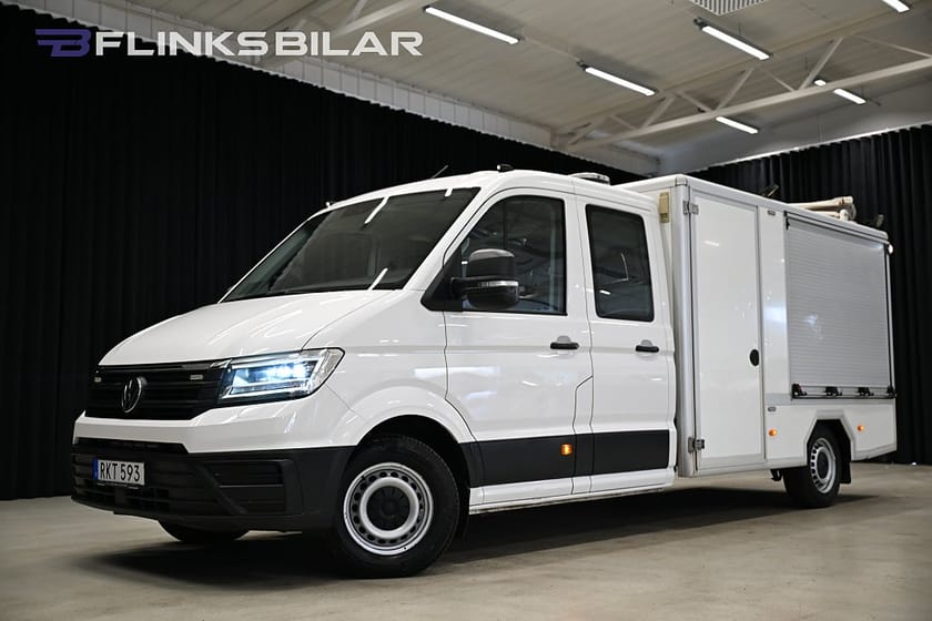 Bild 1 av Volkswagen Crafter Chassi Double Cab 177HK Dubbelhytt|Servicebil|V-Inredd|Påbyggt-skåp|SeUtr