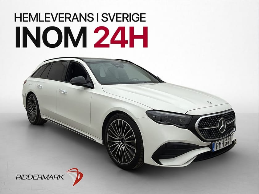 Bild 1 av Mercedes-Benz E 300 T e E300 AMG Pano Burmester 360° Skinn Drag