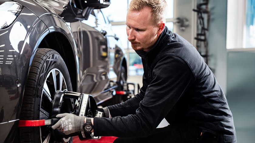 Hjulinställning till kampanjpris bakgrundsbild