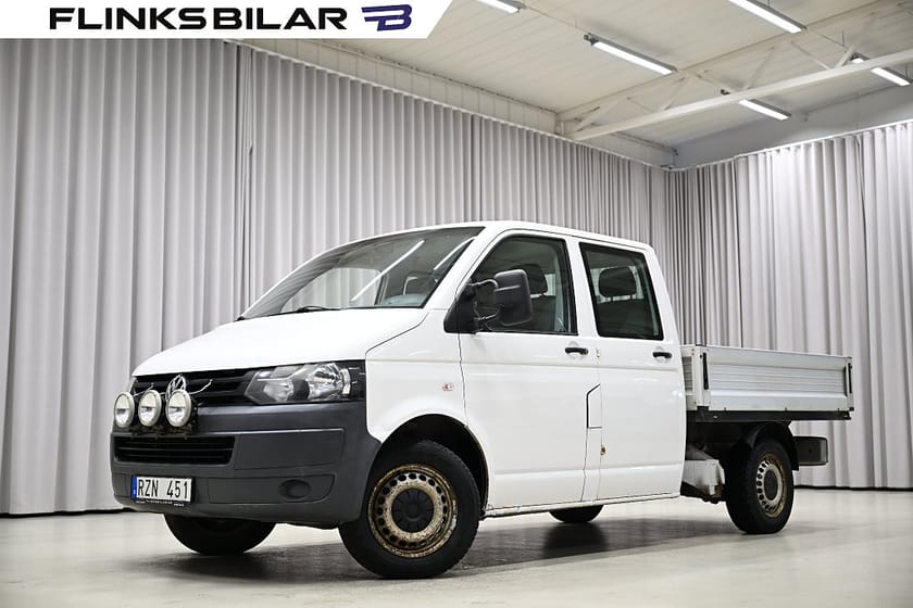 Bild 2 av Volkswagen Transporter Chassi Dubbelhytt TDI 140HK Dubbelhytt|Flak|Drag|Värmare|Moms