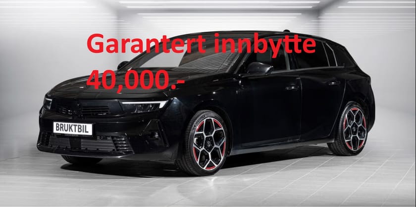 Bilde 1 av Opel Astra Plug-In Hybrid 180 40,000.- innbytte ved kjøp Harstad