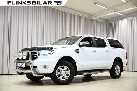 Ford Ranger Dubbelhytt 213HK Automat|Limited|Kåpa|Värmare|NyKamrem|Moms|SeUtr!