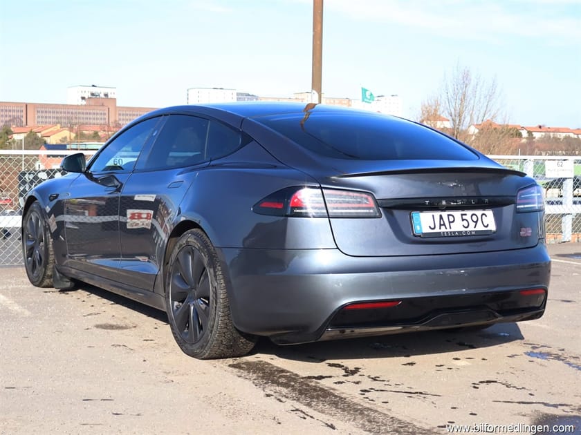 Bild 3 av Tesla Model S Plaid AWD 1020hk 1 ägare Moms S/V-hjul