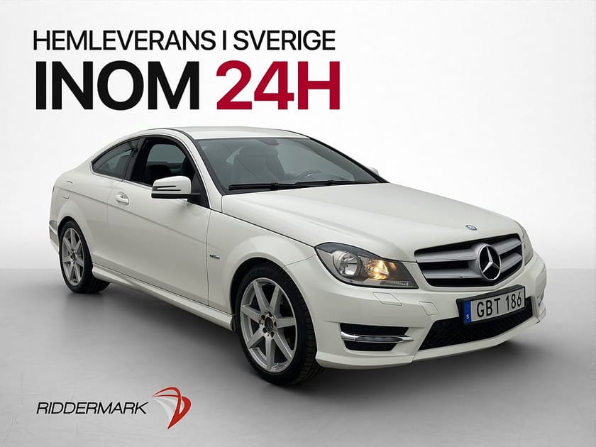 Bild 1 av Mercedes-Benz C 180 Coupé BE 156hk AMG Sport Halvskinn