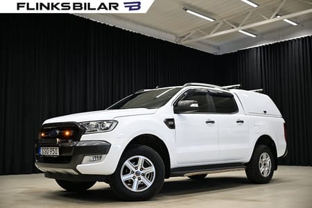 Ford Ranger Dubbelhytt 200HK Automat|Wildtrack|Kåpa|Släde|Drag|Värmare|SeUtr!