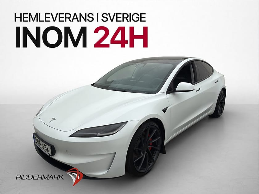 Bild 3 av Tesla Model 3 Performance Värmepump Panorama Skärm bak