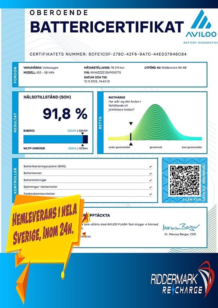 Bild 5 av Volkswagen ID.3 Pro Performance Värmare Navi CarPlay MOMS