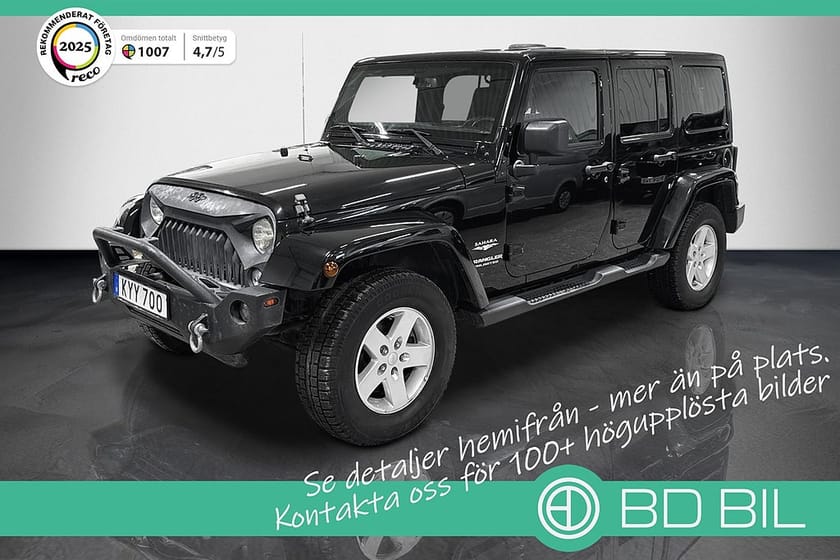Bild 1 av Jeep Wrangler Unlimited 2.8 4WD SAHARA BLACK SKINN