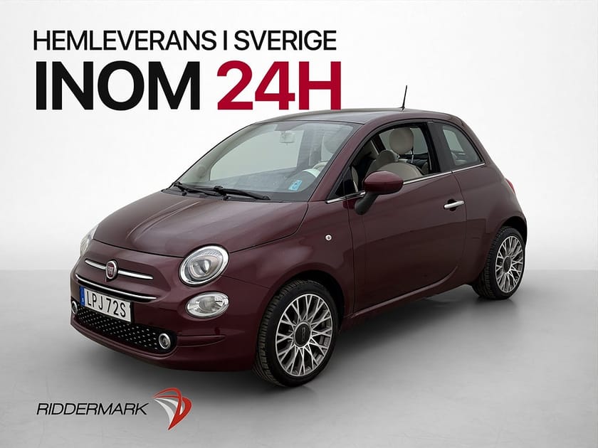 Bild 3 av Fiat 500 1.2 8V 69hk Lounge Pano P-Sensorer Halvskinn BT