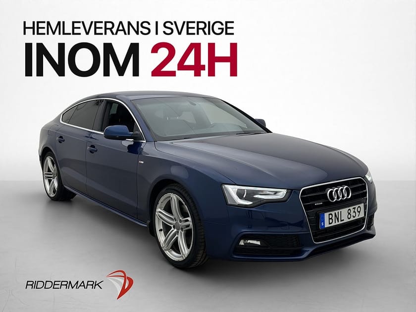 Bild 1 av Audi A5 Sportback 2.0 TDI Q S Line D-Värmare B&O Ny-Kamrem