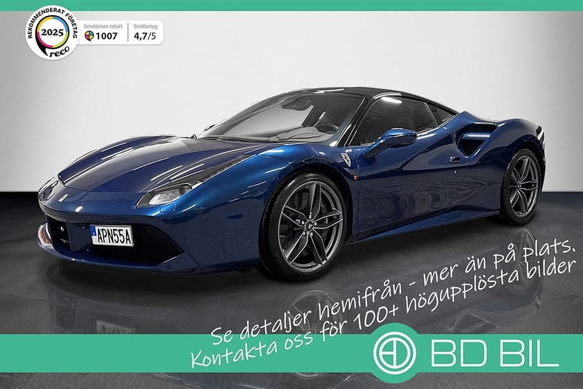 Bild 1 av Ferrari 488 GTB V8 670 HK LIFT NYSERVAD & GENOMGÅNGEN SE SPEC