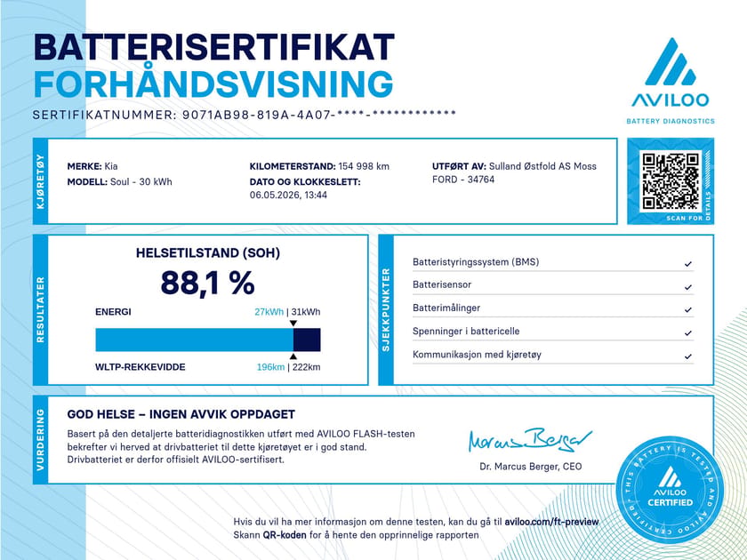 Bilde 2 av Kia Soul EV 30kWh Exclusive /Batteritest/Vent.Seter/Service/Apple+