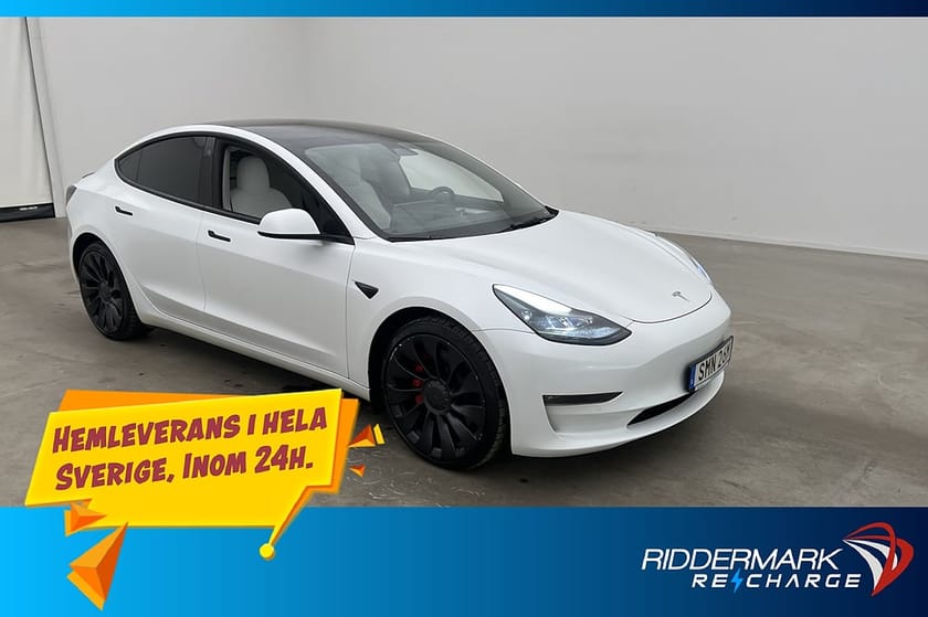 Bild 3 av Tesla Model 3 Performance Autopilot Svensksåld Ljus-interiör