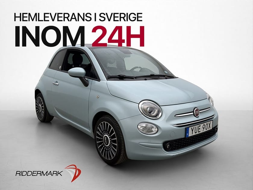 Bild 1 av Fiat 500 Hybrid 70hk Lounge Taklucka P-Sensorer Halvskinn