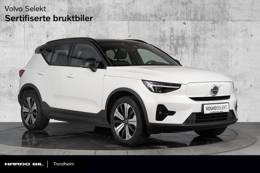 Bilde 1 av Volvo XC40 Recharge Twin motor Ultimate. 408 hk. Krok/Pixel lys/Varmepumpe/360/Soltak