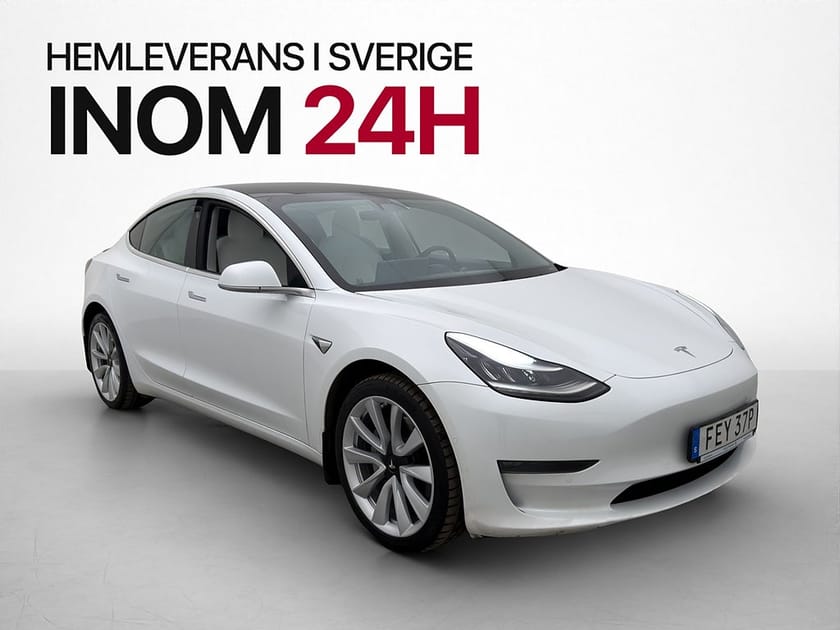Bild 1 av Tesla Model 3 Long Range AWD Värmare Autopilot Pano Läder