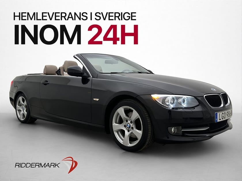 Bild 3 av BMW 320d Convertible 320 184hk Skinn Farthållare Elstolar