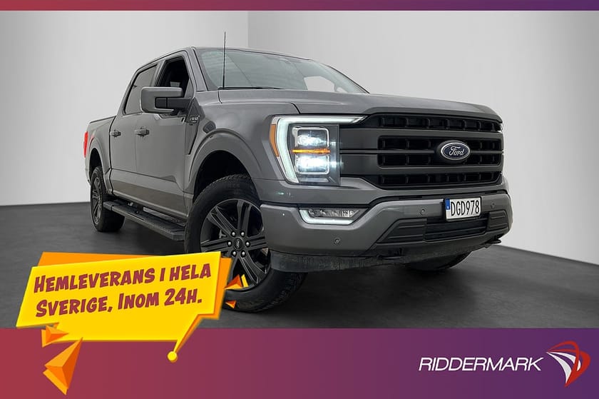 Bild 1 av Ford F-150 SuperCrew Lariat Sport 5.0 406HK Cockpit Drag B&O Pano Moms